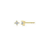 Crafted in 14KT yellow Certified Canadian Gold, these earrings feature a star set with round brilliant-cut Canadian diamonds.