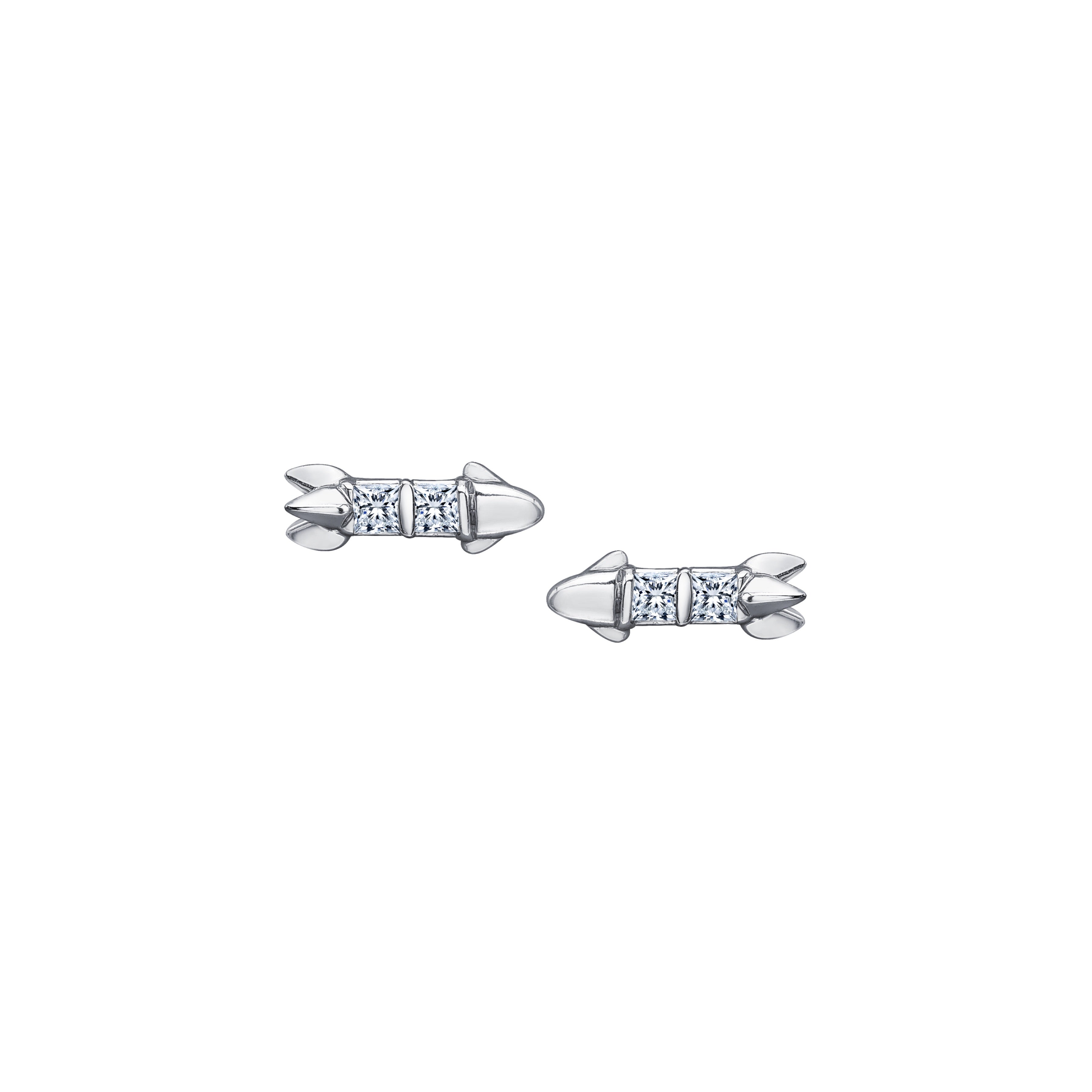 Starship Studs 14k white gold