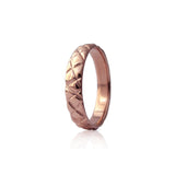 4.5mm quilted band crafted in 14KT rose gold.