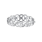 Crafted in 14KT white Certified Canadian Gold, this bracelet features a sprout-inspired swirling design set with round brilliant-cut Canadian diamonds.