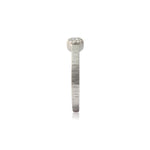 Crafted in 14KT brushed white gold, this ring features a bezel-set round brilliant-cut diamond on a flat band.