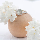 Diamond Lily Petals Engagement Ring