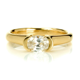 Essentials Oval Half Bezel Ring