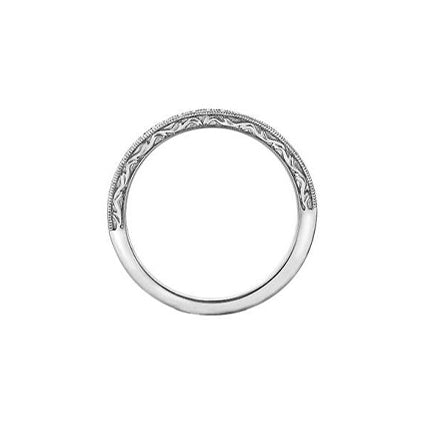 Crafted in 18kt Pure White™, this band features frost-inspired engravings set with round brilliant-cut Canadian diamonds.