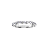 Crafted in 18kt Pure White™, this band is set with round brilliant-cut Canadian diamonds.