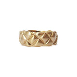 7mm quilted band crafted in 14KT yellow gold.