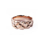 7mm quilted band crafted in 14KT rose gold.