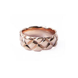 7mm quilted band crafted in 14KT rose gold.