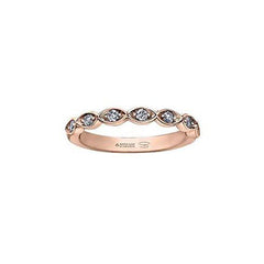 Crafted in 18KT rose gold, this lily of the valley flower-inspired band is set with Canadian diamonds.