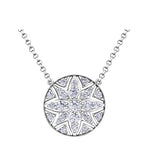 Crafted in 14KT Certified Canadian Gold, this necklace features a filigree water lily pendant set with Canadian diamonds.