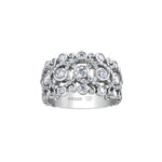 Crafted in 14KT white Certified Canadian Gold, this ring features a swirling design set with round brilliant-cut Canadian diamonds.