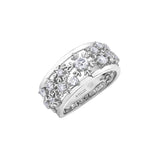 Crafted in 14KT white Certified Canadian Gold, this ring features snowflakes and round brilliant-cut Canadian diamonds.
