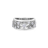 Crafted in 14KT white Certified Canadian Gold, this ring features snowflakes and round brilliant-cut Canadian diamonds.