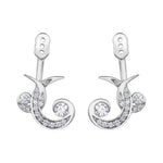 Crafted in 14KT white Canadian Certified Gold, these earring enhancers each feature a sprout-inspired shape set with round brilliant-cut Canadian diamonds.