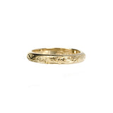 Crafted in 14KT yellow gold, this band has paisley hand-engraving.