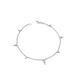 Crafted in 14KT white Certified Canadian Gold, this bracelet features baby icicles set with round brilliant-cut Canadian diamonds.