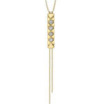 Crafted in 14KT yellow Certified Canadian Gold, this bolo style necklace features a quilted pattern set with round brilliant-cut Canadian diamonds.