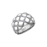 Crafted in 14KT white Certified Canadian Gold, this quilted ring is set with round brilliant-cut Canadian diamonds.