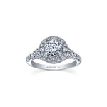 Crafted in 18KT Certified Canadian Gold, this water lily flower-inspired filigree ring features round-cut Canadian diamonds.
