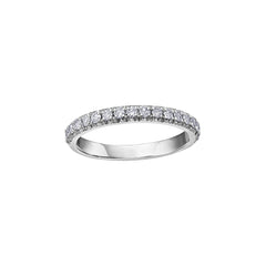 Crafted in 18kt Pure White™, this band is set round brilliant-cut Canadian diamonds.