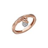 Acorn Heart Drop Ring
