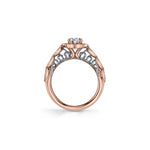 Crafted in 18KT rose and white gold, this lily of the valley flower-inspired ring is set with Canadian diamonds.