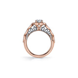 Crafted in 18KT rose and white gold, this lily of the valley flower-inspired ring is set with Canadian diamonds.