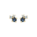 Wild Trio Blue Sapphire Studs