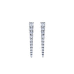 Crafted in 14KT white Certified Canadian Gold, these earrings feature icicles set with round brilliant-cut Canadian diamonds.