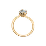 Maple Leaf Solitaire Ring