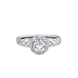 Diamond Fur Halo Engagement Ring