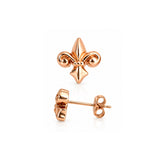 Fleur De Lis Stud Earrings
