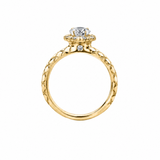 Diamond Fur Halo Engagement Ring