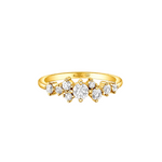 Crafted in 14KT Canadian Certified Gold, this ring features nine round brilliant cut Canadian diamonds.