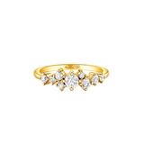 Crafted in 14KT Canadian Certified Gold, this ring features nine round brilliant cut Canadian diamonds.
