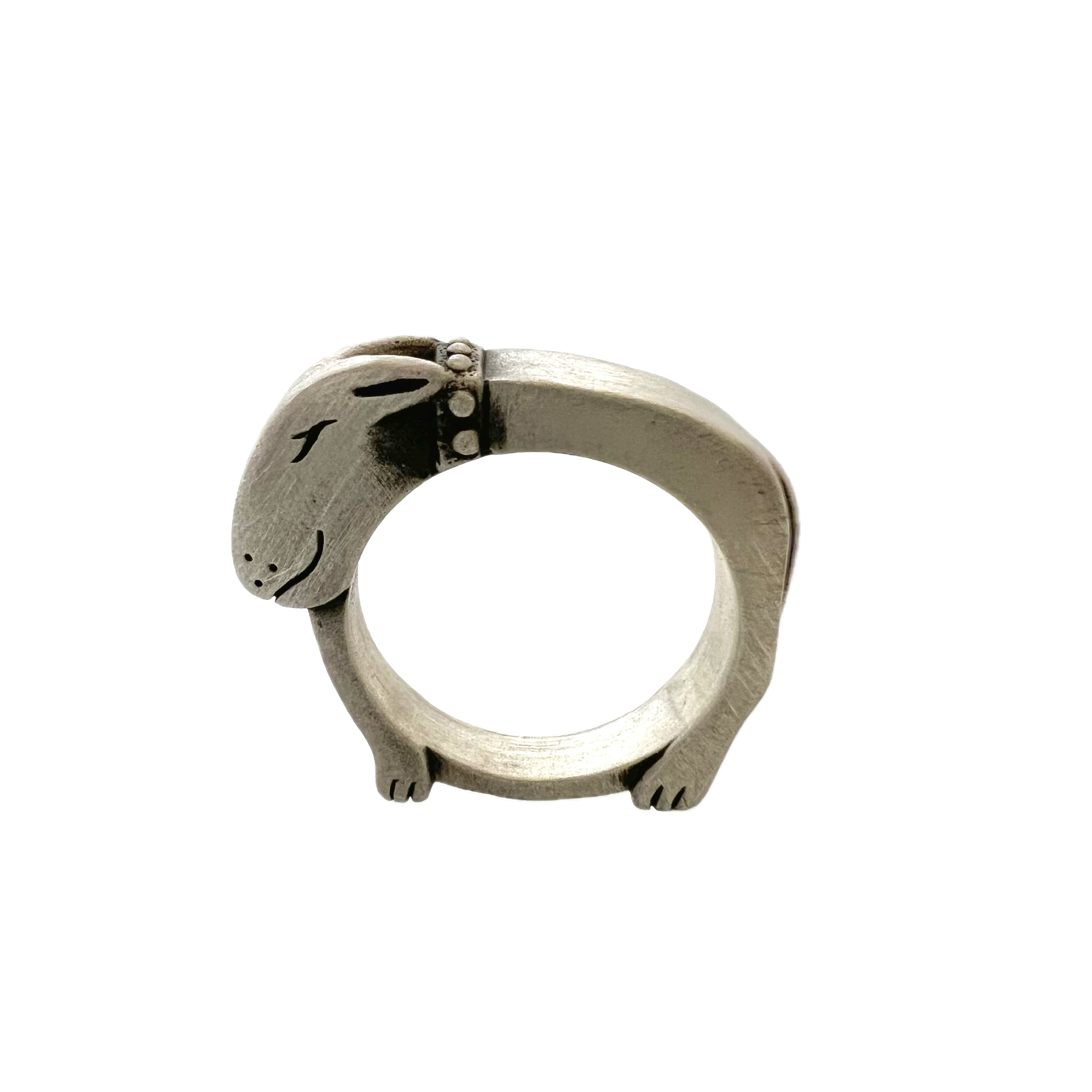Dog ring in sterling silver 