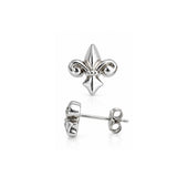 Fleur De Lis Stud Earrings