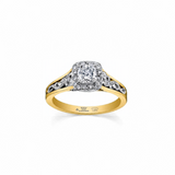 Enchanted Filigree Engagement Ring Cushion Centre