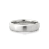 14kt white gold comfort band 4mm wide