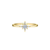 Crafted in 14KT yellow Certified Canadian Gold, this ring features the north star set with round brilliant-cut Canadian diamonds.
