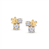 Maple Cluster 2-Diamond Stud Earrings