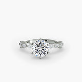 Solitaire with Eternity Pavé