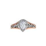 Enchanted Filigree Pear-Shaped Engagement Ring