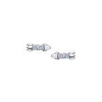 Starship Studs 14k white gold