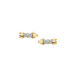 Starship Studs 14k yellow gold