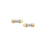 Starship Studs 14k yellow gold
