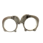 Dog rings, animal rings in sterling silver