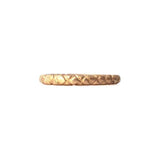 Quilted band crafted in 14KT yellow gold. 
