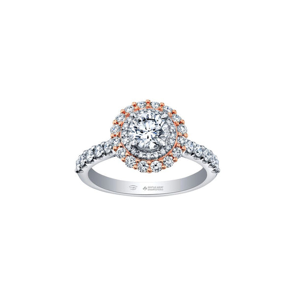 Diamond Lily Petals Engagement Ring