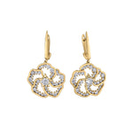Crafted in 14KT yellow Canadian Certified Gold, these drop earrings feature wildflowers set with Canadian diamonds. 